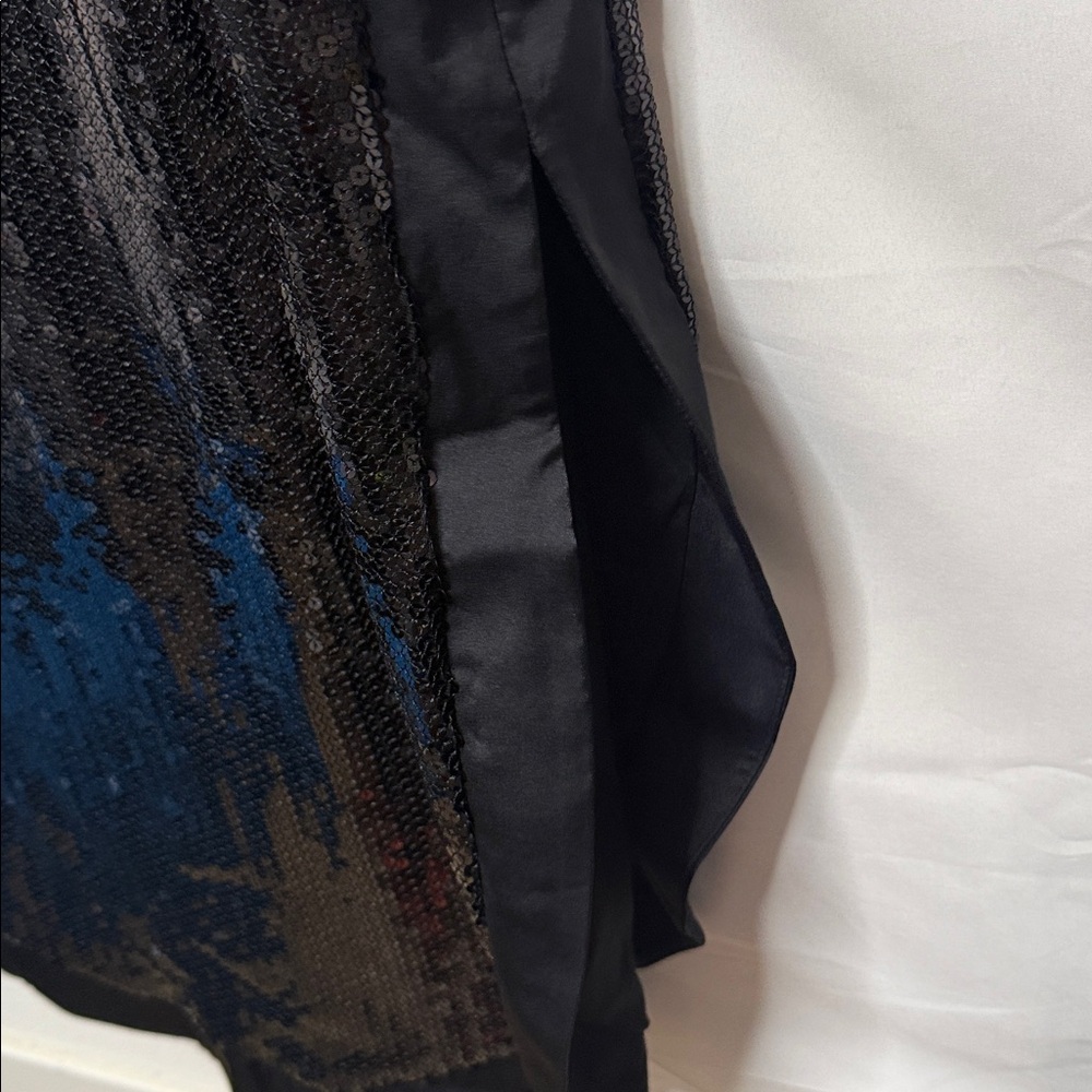 NWOT Prabal Gurung Collab black cross chest bow back sequin cocktail gown 18W - Picture 5 of 13